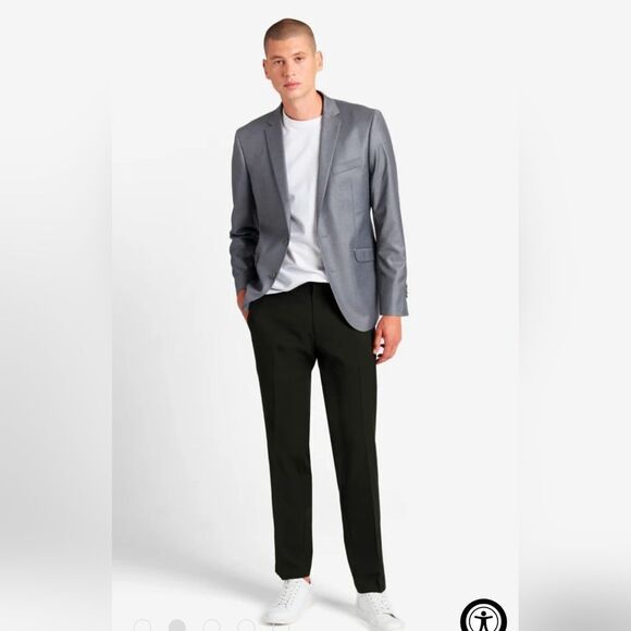 Kenneth Cole Reaction Modern-Fit Micro Check Stretch Trouser 34 x 32 - Picture 1 of 6
